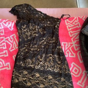 Bebe lace dress size small black lace